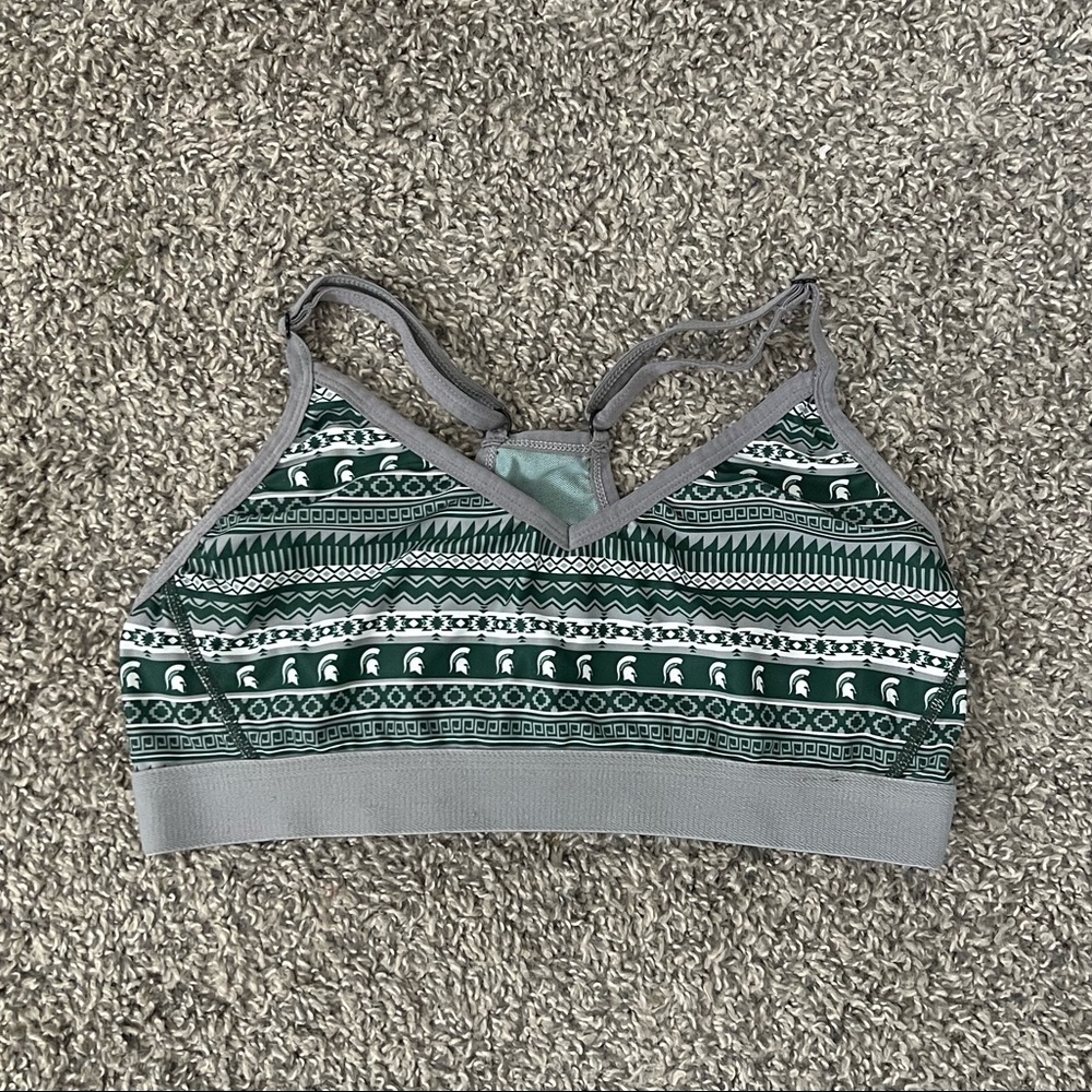Michigan state sports bra